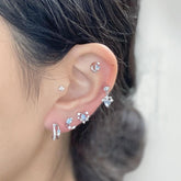 Silver Fill Blue (ピアス/ピアッシング) Piercing bling moon